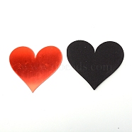 Acrylic Mirror Wall Stickers Decal, with EVA Foam, Heart, Red, 111x100x1mm(DIY-WH0181-18B)
