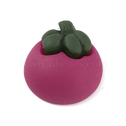 Opaque Resin Cabochos, Imitation Fruit, Eggplant Pattern, 18x17x7mm(RESI-WH0026-78D)