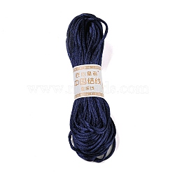 Polyester Embroidery Floss, Cross Stitch Threads, Marine Blue, 3mm, 20m/bundle(OCOR-C005-C04)