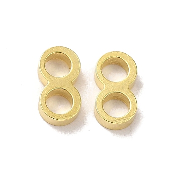 Brass Linking Rings, Number 8 Connector, Real 24K Gold Plated, 4x8x1.8mm, Inner Diameter: 2.8mm