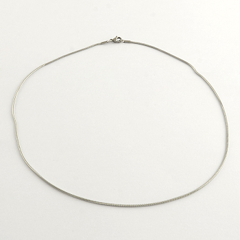 304 Stainless Steel Chain Necklaces, Stainless Steel Color, 20.4 inch(52cm)x1.5mm