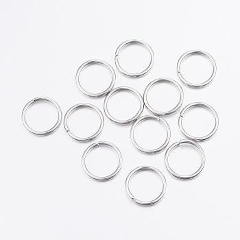 304 Stainless Steel Open Jump Rings, Stainless Steel Color, 13x1.5mm(15 Gauge), Inner Diameter: 10mm, about 119pcs/50g