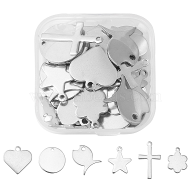 60Pcs 6 Style 201 & 304 Stainless Steel Stamping Blank Tag Charms(STAS-FS0001-39)-3
