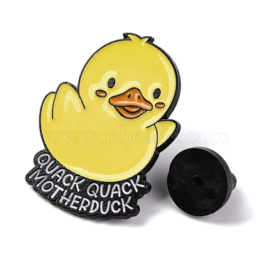 Cartoon Duck Quack Quack Mother Duck Enamel Pins(JEWB-F033-01C)-3