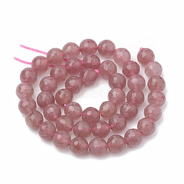 Chapelets de perles aux fraises en quartz naturel(G-R447-10mm-04)-3