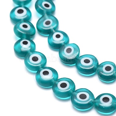 Chapelets de perles rondes de chalumeau manuelles de mauvais œil(LAMP-L058-8mm-11)-3
