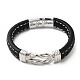 Word Love You Forever Stainless Steel Interlocking Knot Link Bracelet(JB753A)-2
