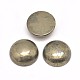 Half Round Natural Pyrite Cabochons(X-G-I125-09-10x4mm)-1