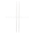 Aiguilles &agrave; perler gros yeux pliables en fer, aiguille de perle de rocaille, aiguilles &agrave; broder pour la fabrication de bijoux, platine, 55x0.5mm(TOOL-R095-04)