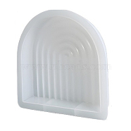 DIY Silicone Candle Molds, for Scented Candle Making, Arch Shape, White, 17.4x17.3x3.4cm(CAND-PW0013-06B)