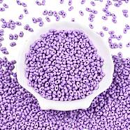 Opaque Acrylic Beads, Peanut, Lilac, 6.5x4x3mm, Hole: 1.5mm, about 9998pcs/500g(MACR-T048-02V)