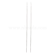 Iron Collapsible Big Eye Beading Needles, Seed Bead Needle, Beading Embroidery Needles for Jewelry Making, Platinum, 55x0.5mm(TOOL-R095-04)