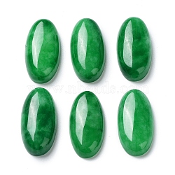 Natural Malaysia Jade Cabochons, Dyed, Oval, Green, 30x15x6mm(X-G-R490-04A)