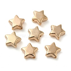 CCB Plastic Beads, Star, Light Gold, 9x9.5x4mm, Hole: 1.5mm(CCB-H001-11KCG)