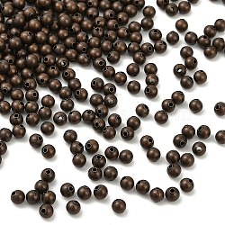 Brass Smooth Round Beads, Seamed Spacer Beads, Red Copper, 4mm, Hole: 1mm(J0JXA042)