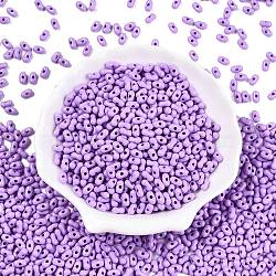 Opaque Acrylic Beads, Peanut, Lilac, 6.5x4x3mm, Hole: 1.5mm, about 9998pcs/500g(MACR-T048-02V)