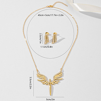 Luxury Angel Wing Jewelry Set for Party Dress and Banquet.