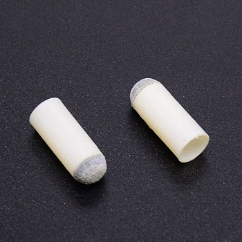 Plastic Billiards Cue Head Cover, Column, Ghost White, 26x10mm, Hole: 9mm