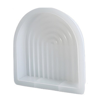 DIY Silicone Candle Molds, for Scented Candle Making, Arch Shape, White, 17.4x17.3x3.4cm