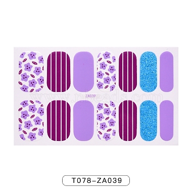 Fruit Floral Leopard Print Full Wrap Nail Polish Stickers(MRMJ-T078-ZA039)-2