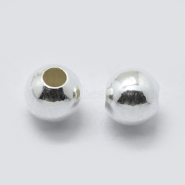 925 Sterling Silver Spacer Beads(STER-K171-44S-4mm)-2