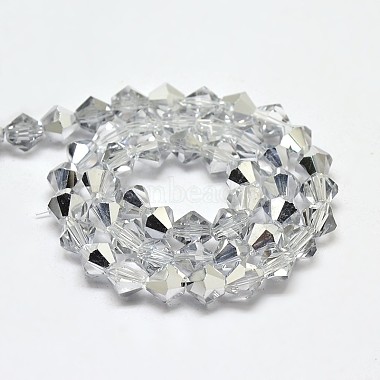 Imiter cristal autrichien plaquent toupies verre à facettes chapelets de perles(GLAA-F029-4x4mm-B01)-2