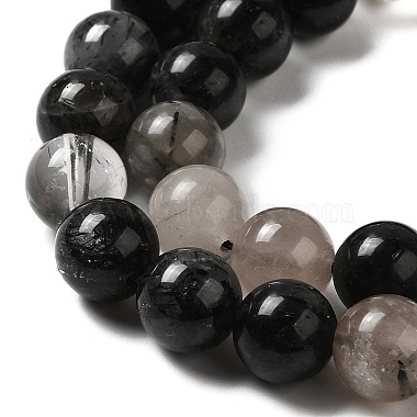 naturel noir quartz rutile brins de perles(G-R446-6mm-37-01)-4