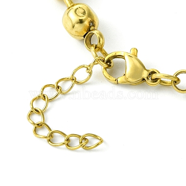 Ion Plating(IP) 304 Stainless Steel Oval Link Chain Bracelets for Women(BJEW-C066-04G)-3