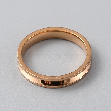 Titanium Steel Grooved Finger Ring Settings(RJEW-WH0012-11E)-2