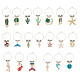 BENECREAT 20Pcs 20 Style Ocean Theme Alloy Enamel Wine Glass Charms(AJEW-BC0003-78)-1