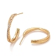 Boucles d'oreilles clous en zircone cubique transparente(EJEW-C022-19G)-2