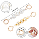 CHGCRAFT 2 Styles ABS Plastic Imitation Pearl Beads & Iron Curb Link Bag Chain Straps(FIND-CA0002-65)-3