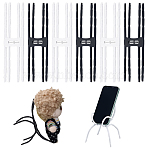 6Pcs 2 Colors Cell Phone Stand, Foldable TPR Mobile Phone Holder, Mixed Color, 190x49.5x6.5mm, 3pcs/color(AJEW-GA0008-35)
