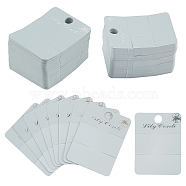 Plastic Hair Clip Display Cards, Rectangle, Gray, 5.6x4.2x0.02cm(DIY-WH0199-92)