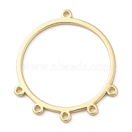 Brass Chandelier Component Links, Connector, Golden, Round, 23x20x1mm, Hole: 0.9mm(KK-H450-02G-G)