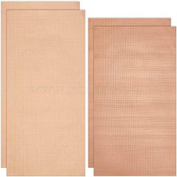 SUPERFINDINGS 4Sheets 2 Style PTFE Barbecue Pad, Non Stick Heat Resistant Grill Mats, Rectangle, Sandy Brown, 2sheets/style(AJEW-FH0002-32)