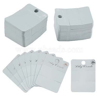 Gray Rectangle Plastic Hair Clip Display Cards