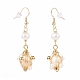 Wire Wrapped Natural Pearl Dangle Earrings(EJEW-JE04505)-2