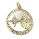 Brass Micro Pave Cubic Zirconia Pendants(KK-Q808-04G)-1