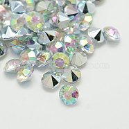 Imitation Taiwan Acrylic Rhinestone Pointed Back Cabochons, Faceted, Diamond, AB Color, Clear AB, 4.5x3mm(GACR-A003-4.5mm-17)