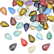 PandaHall Elite 2 Bags Teardrop Porcelain Cabochons, Mosaic Tiles, for Home Decoration or DIY Crafts, Mixed Color, 28x18x6~7mm, about 23pcs/100g, 100g/bag(DIY-PH0005-43)