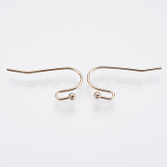 Brass Earring Hooks, Coffee Golden, 11x21x2mm, Pin: 0.8mm(KK-K224-02G)