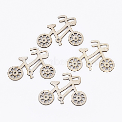 Wooden Cabochons, Bicycle, Antique White, 52x71.5x3mm(WOOD-S040-99B)