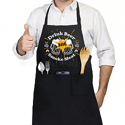 Polyester Sleeveless Apron, with Double Shoulder Belt, for Household Cleaning Cooking, Drink, 800x700mm(DIY-WH0607-001)