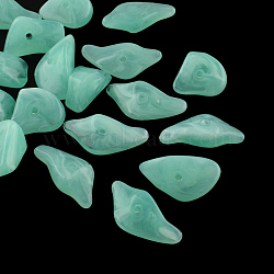 Chip Imitation Gemstone Acrylic Beads, Medium Turquoise, 19~28x14~19x6~13mm, Hole: 2mm, about 310pcs/500g(OACR-R021-19)