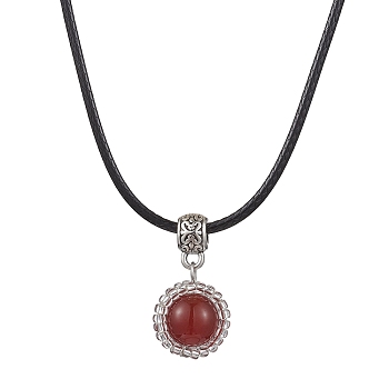 Carnelian Necklaces, with Nylon Thread, 17.91 inch(45.5cm)