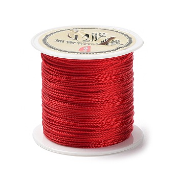 12-Ply Round Nylon Thread, with Spool, Crimson, 0.8mm, about 27.34 Yards(25m)/Roll