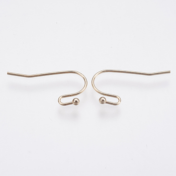 Brass Earring Hooks, Coffee Golden, 11x21x2mm, Pin: 0.8mm