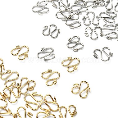 Golden & Stainless Steel Color 304 Stainless Steel Hook and S-Hook Clasps
