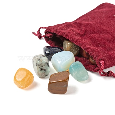 Perles de pierres précieuses naturelles et synthétiques de style 12 pièces 12(G-FS0001-69)-3